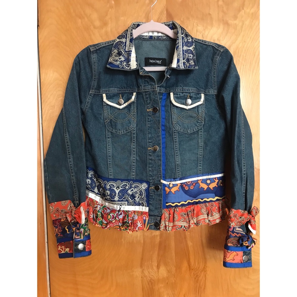 Pineda Covalin Denim Jacket Mexico Silk Accent